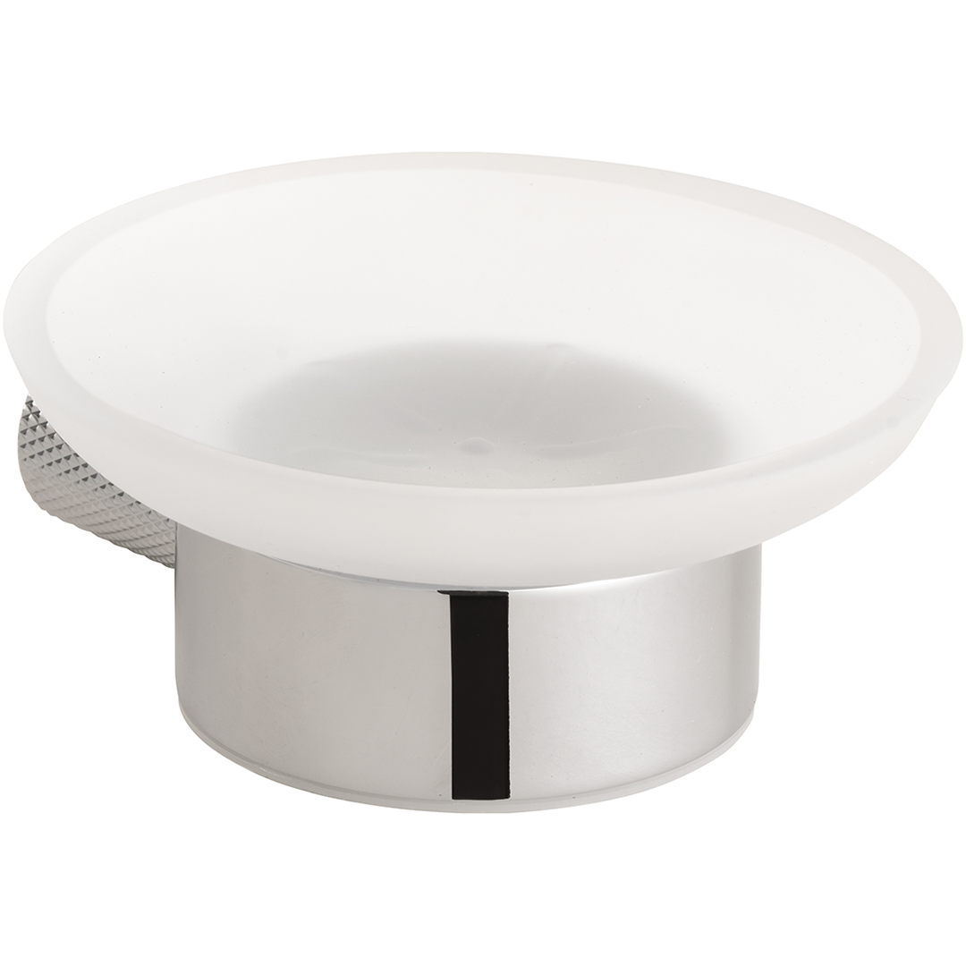 Bemeta Brilia Мыльница со стеклянной чашей, подвесная, цвет: полированное серебро 177108040