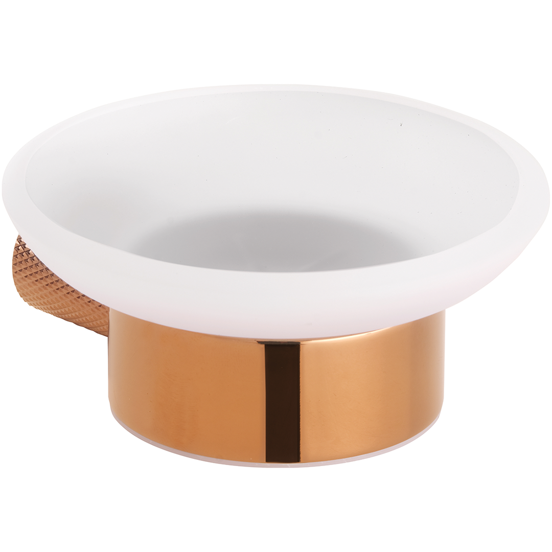 Bemeta Glacera Мыльница со стеклянной чашей, подвесная, цвет: полированная медь 175108040