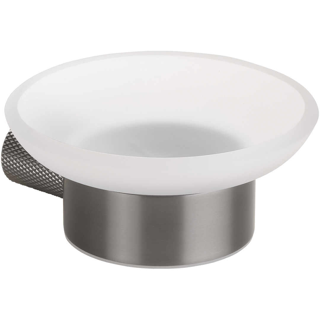 Bemeta Grino Мыльница со стеклянной чашей, подвесная, цвет: графит 173108040