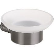 Bemeta Grino Мыльница со стеклянной чашей, подвесная, цвет: графит 173108040