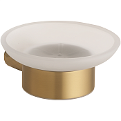 Bemeta Zyra Мыльница со стеклянной чашей, подвесная, цвет: матововое золото-шампань 174108040