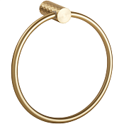 Bemeta Zyra Полотенцедержатель-кольцо d17,8 см, подвесной, цвет: матововое золото-шампань 174204060