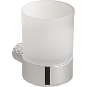 Bemeta Brilia Стакан для зубных щеток подвесной, стеклянный матовый, цвет: полированное серебро 177110010