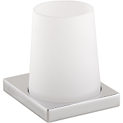 Bemeta Delta Стакан для зубных щеток подвесной, стеклянный матовый, цвет: полированная сталь 181011012