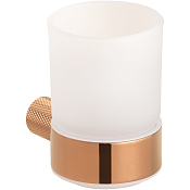 Bemeta Glacera Стакан для зубных щеток подвесной, стеклянный матовый, цвет: полированная медь 175110010