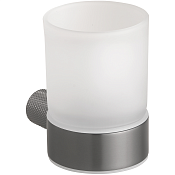 Bemeta Grino Стакан для зубных щеток подвесной, стеклянный матовый, цвет: графит 173110010