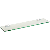 Bemeta Delta Полка стеклянная 60x12,9 см, подвесная, стекло прозрачное, цвет: полированная сталь 181002242