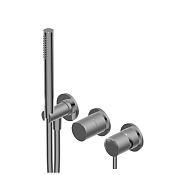 Ritmonio Diametro35 S Смеситель для душа, на 3 потребителя, внеш. часть, цвет: brushed black chrome PR52GG201BLX