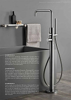 Ritmonio Diametro35 S Смеситель напольный с душ. наб. - руч. душ, шланг, цвет: brushed black chrome PR52DB202BLX