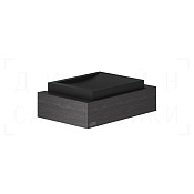 Gessi Inverso/Rettangolo Мыльница с керамической чашей Neolite, подвесная, цвет: black/aged bronze 20802#187