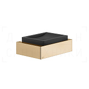 Gessi Inverso/Rettangolo Мыльница с чашей Neolite, подвесная, цвет: black/warm bronze PVD 20802#735