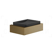 Gessi Inverso/Rettangolo Мыльница с чашей Neolite, подвесная, цвет: black/deep bronze brushed PVD 20802#791