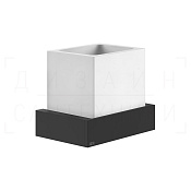 Gessi Inverso/Rettangolo Стакан подвесной, керамический Neolite, цвет: white/matte black 20807#299