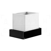 Gessi Inverso/Rettangolo Стакан подвесной, керамический Neolite, цвет: white/black metal PVD 20807#706