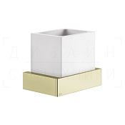 Gessi Inverso/Rettangolo Стакан подвесной, керамический Neolite, цвет: white/brass PVD 20807#710