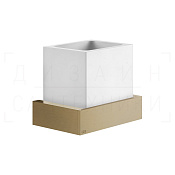 Gessi Inverso/Rettangolo Стакан подвесной, керамический Neolite, цвет: white/warm bronze brushed PVD 20807#726