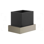 Gessi Inverso/Rettangolo Стакан подвесной, керамический Neolite, цвет: black/finox brushed nickel 20808#149