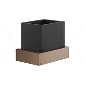 Gessi Inverso/Rettangolo Стакан подвесной, керамический Neolite, цвет: black/copper brushed PVD 20808#708