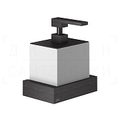 Gessi Inverso/Rettangolo Дозатор для жидкого мыла подвесной, колба Neolite, цвет: white/aged bronze 20813#187