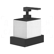 Gessi Inverso/Rettangolo Дозатор для жидкого мыла подвесной, колба Neolite, цвет: white/matte black 20813#299