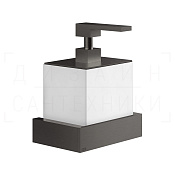 Gessi Inverso/Rettangolo Дозатор для мыла подвесной, колба Neolite, цвет: black metal brushed PVD 20813#707