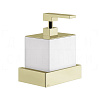 Gessi Inverso/Rettangolo Дозатор для жидкого мыла подвесной, колба Neolite, цвет: white/brass PVD 20813#710