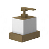 Gessi Inverso/Rettangolo Дозатор для жидкого мыла подвесн., колба Neolite, цвет: white/antique brass 20813#713