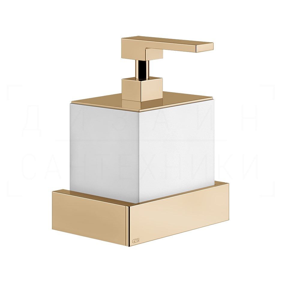 Gessi Inverso/Rettangolo Дозатор для жидкого мыла подвесной, колба Neolite, цвет: warm bronze PVD 20813#735