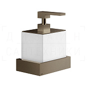 Gessi Inverso/Rettangolo Дозатор для мыла подвесной, колба Neolite, цвет: coffee bronze brushed PVD 20813#761