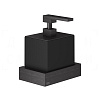 Gessi Inverso/Rettangolo Дозатор для жидкого мыла подвесной, колба Neolite, цвет: black/aged bronze 20814#187