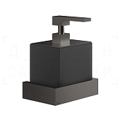 Gessi Inverso/Rettangolo Дозатор для мыла подвесной, колба Neolite, цвет: black metal brushed PVD 20814#707