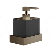 Gessi Inverso/Rettangolo Дозатор для мыла подвесной, колба Neolite, цвет: coffee bronze brushed PVD 20814#761