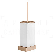 Gessi Inverso/Rettangolo Ершик для унитаза подвесной, колба Neolite, цвет: white/copper PVD 20819#030