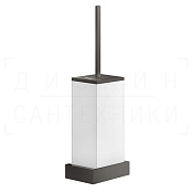 Gessi Inverso/Rettangolo Ершик для унитаза подвесной, колба Neolite, цвет: black metal brushed PVD 20819#707