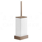 Gessi Inverso/Rettangolo Ершик для унитаза подвесной, колба Neolite, цвет: white/copper brushed PVD 20819#708
