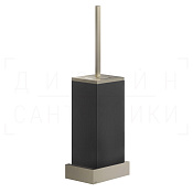 Gessi Inverso/Rettangolo Ершик для унитаза подвесн., колба Neolite, цвет: black/finox brushed nickel 20820#149