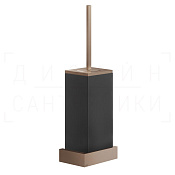 Gessi Inverso/Rettangolo Ершик для унитаза подвесной, колба Neolite, цвет: black/copper brushed PVD 20820#708