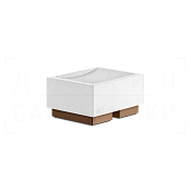 Gessi Inverso/Rettangolo Мыльница с керамической чашей Neolite, настольная, цвет: white/copper PVD 20825#030