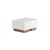 Gessi Inverso/Rettangolo Мыльница с чашей Neolite, настольная, цвет: white/copper brushed PVD 20825#708