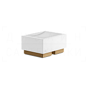 Gessi Inverso/Rettangolo Мыльница с чашей Neolite, настольная, цвет: white/warm bronze PVD 20825#735