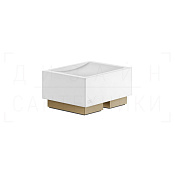 Gessi Inverso/Rettangolo Мыльница с чашей Neolite, настольная, цвет: white/coffee bronze brushed PVD 20825#761