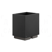 Gessi Inverso/Rettangolo Стакан настольный, керамическ. Neolite, цвет: black/black metal brushed PVD 20832#707