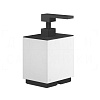 Gessi Inverso/Rettangolo Дозатор для жидкого мыла настольный, колба Neolite, цвет: white/matte black 20837#299