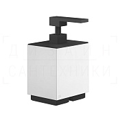 Gessi Inverso/Rettangolo Дозатор для жидкого мыла настольный, колба Neolite, цвет: white/matte black 20837#299