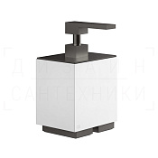 Gessi Inverso/Rettangolo Дозатор для мыла настольный, колба Neolite, цвет: black metal brushed PVD 20837#707