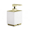 Gessi Inverso/Rettangolo Дозатор для жидкого мыла настольный, колба Neolite, цвет: white/brass PVD 20837#710