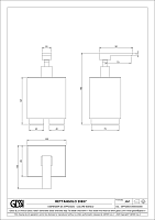 Gessi Inverso/Rettangolo Дозатор для жидкого мыла настольный, колба Neolite, цвет: white/brass PVD 20837#710