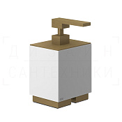 Gessi Inverso/Rettangolo Дозатор для жидкого мыла настольный, колба Neolite, цвет: antique brass 20837#713