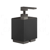 Gessi Inverso/Rettangolo Дозатор для мыла настольный, колба Neolite, цвет: black metal brushed PVD 20838#707