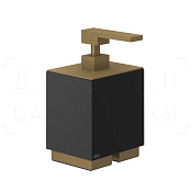 Gessi Inverso/Rettangolo Дозатор для жидкого мыла настольный, колба Neolite, цвет: antique brass 20838#713